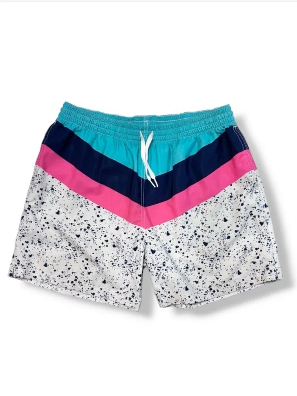 CHUBBIES The Aquatic Libations Swim Trunks Specks & Stripes Large